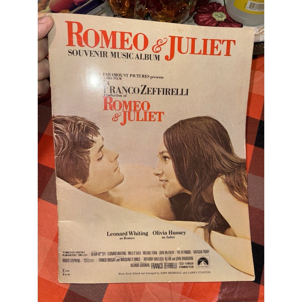 ROMEO & JULIET SOUVENIR MUSIC ALBUM 1969 VINTAGE SHEET MUSIC FRANCO ZEFFIRELLI